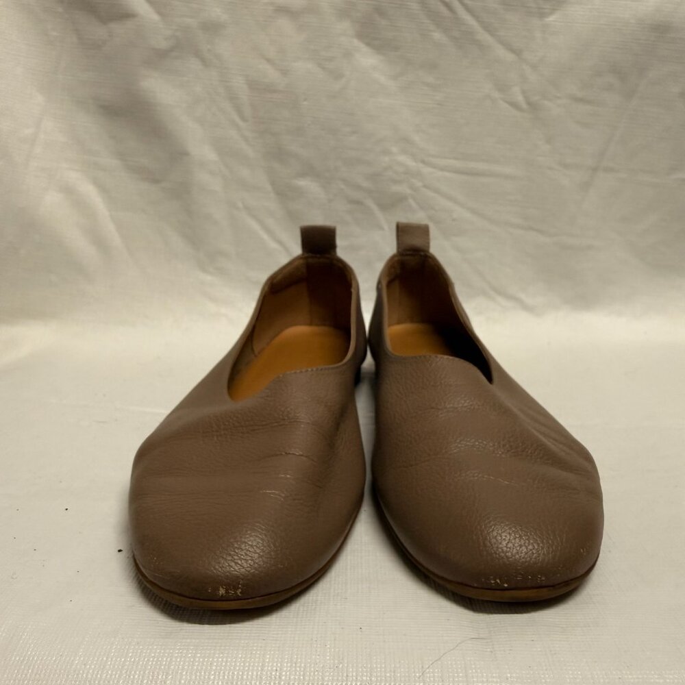 Everlane Brown Leather Slip-On Flats - Picture 2 of 8